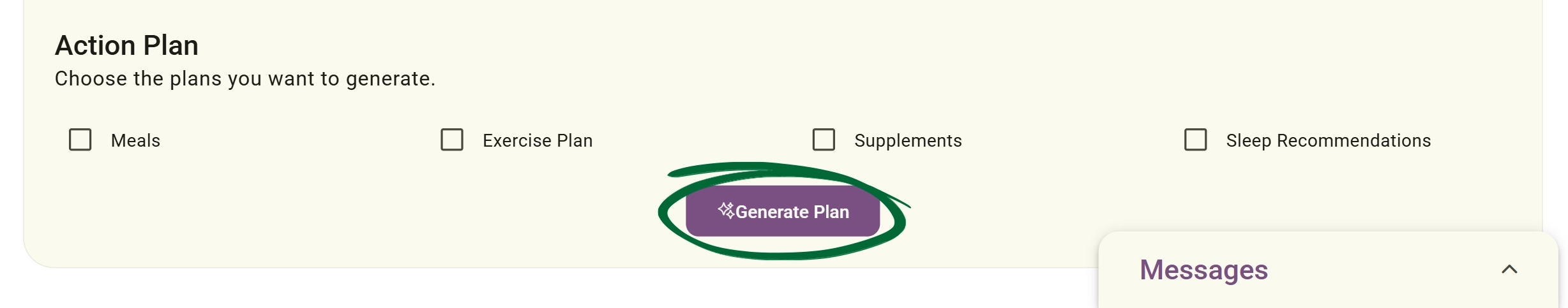 Generate plan with AI screenshot